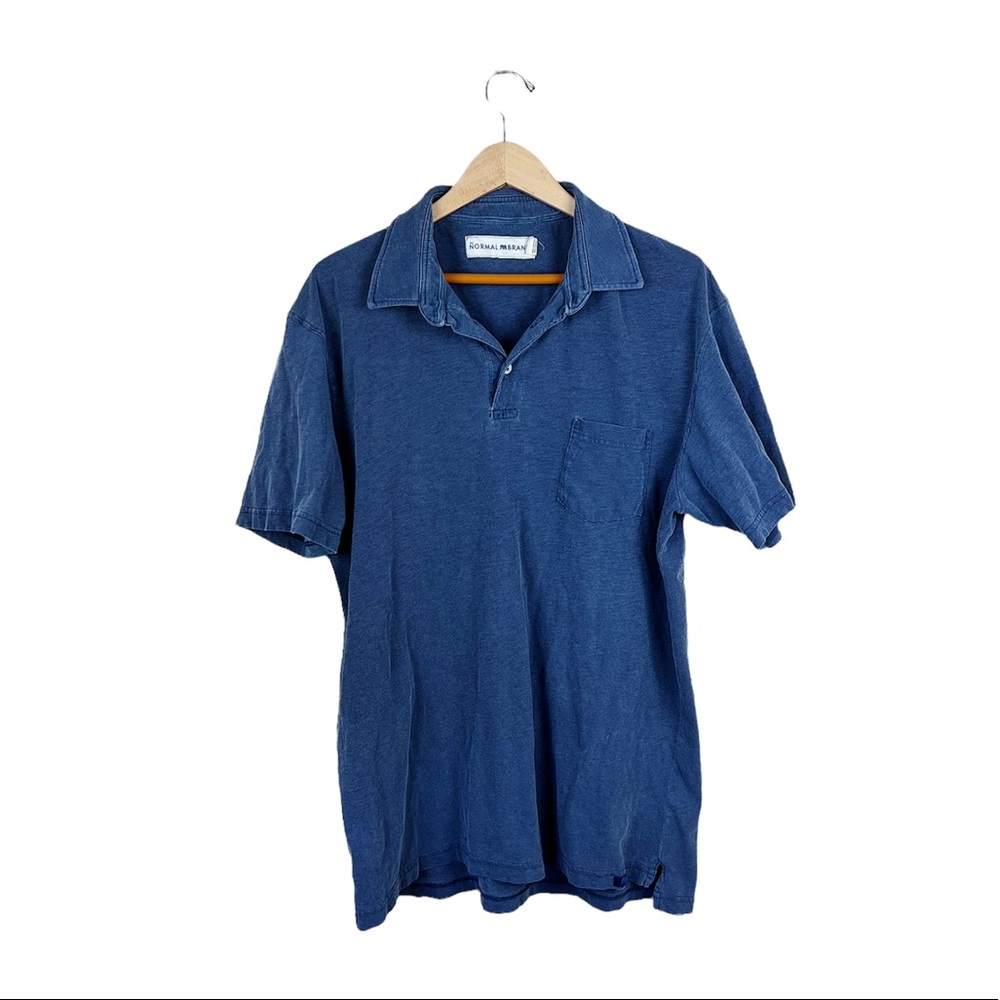 Normal Brand Blue Light Weight Polo Shirt Sz XXL